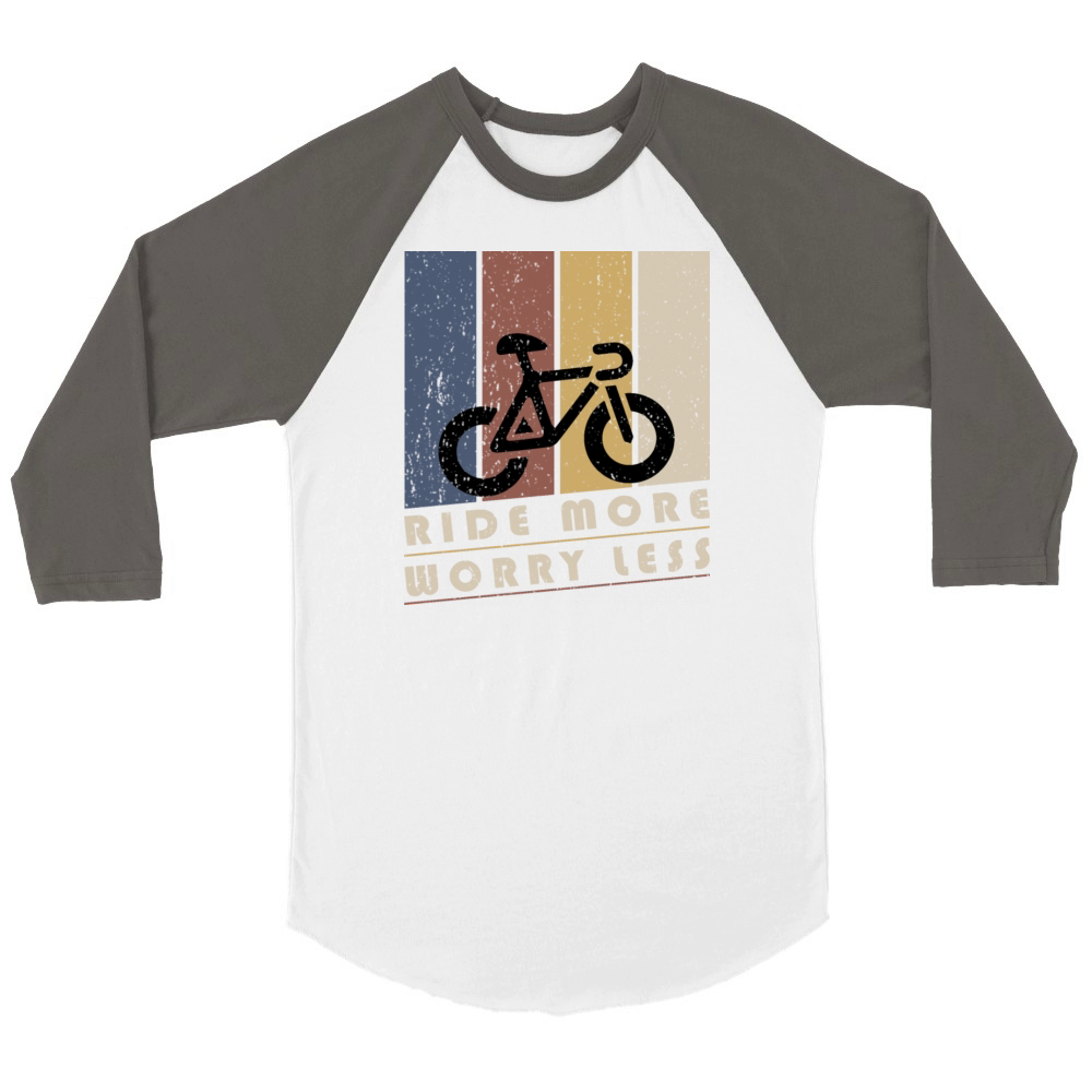 Ride More Worry Less Unisex ¾ sleeve Raglan T-shirt