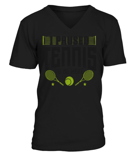 Funny Tennis Player Racket I V-Neck T-shirt