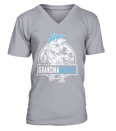 Grandmasaurus Fun Grandmasaurus Mothers Day 1BK3 V-Neck T-shirt