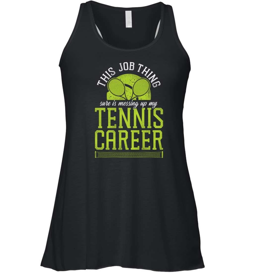 Funny Tennis Player Racket This Women's Flowy Tank Top
