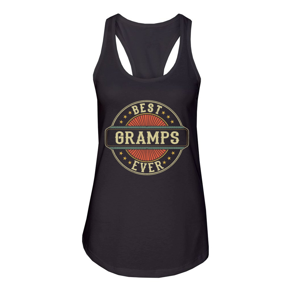 Best Gramps Ever Retro Vintage Grandad Fathers Day Women's Racerback Tank