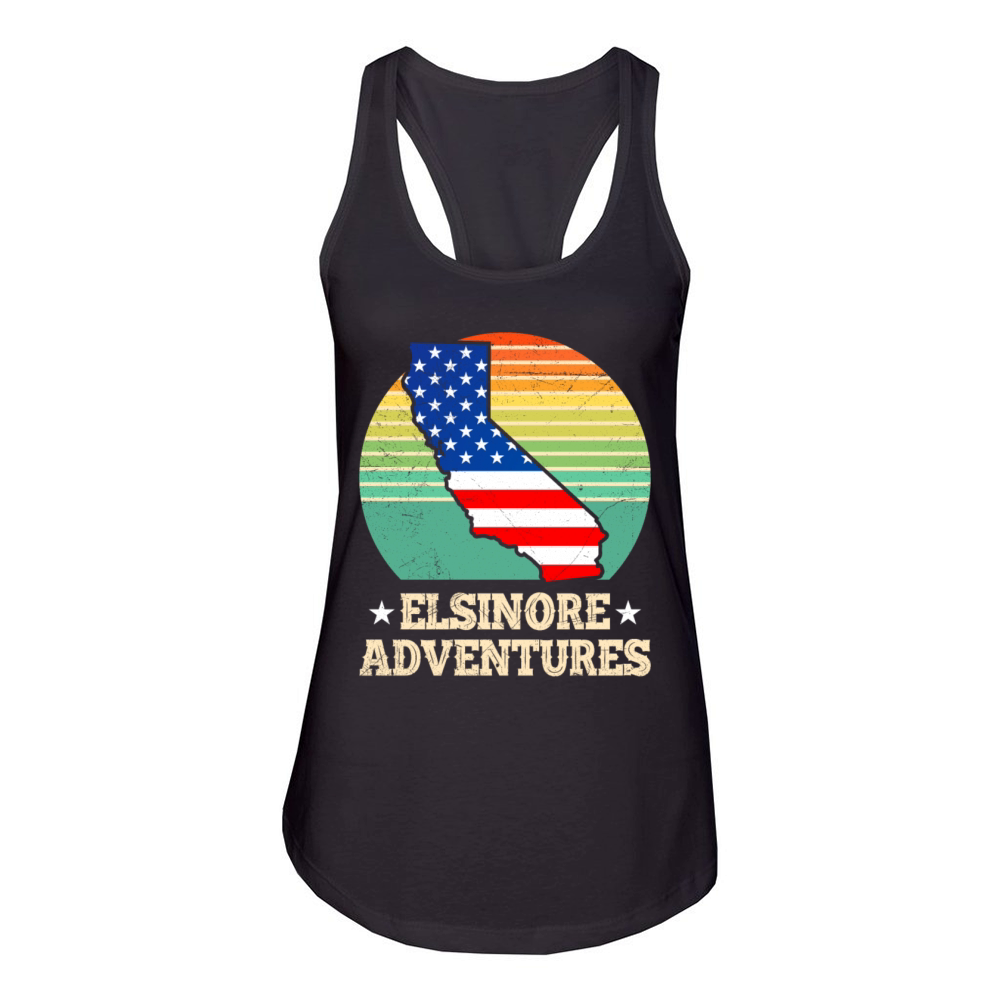 ELSINORE ADVENTURES USA Lake Elsinore Nevada Women's Racerback Tank