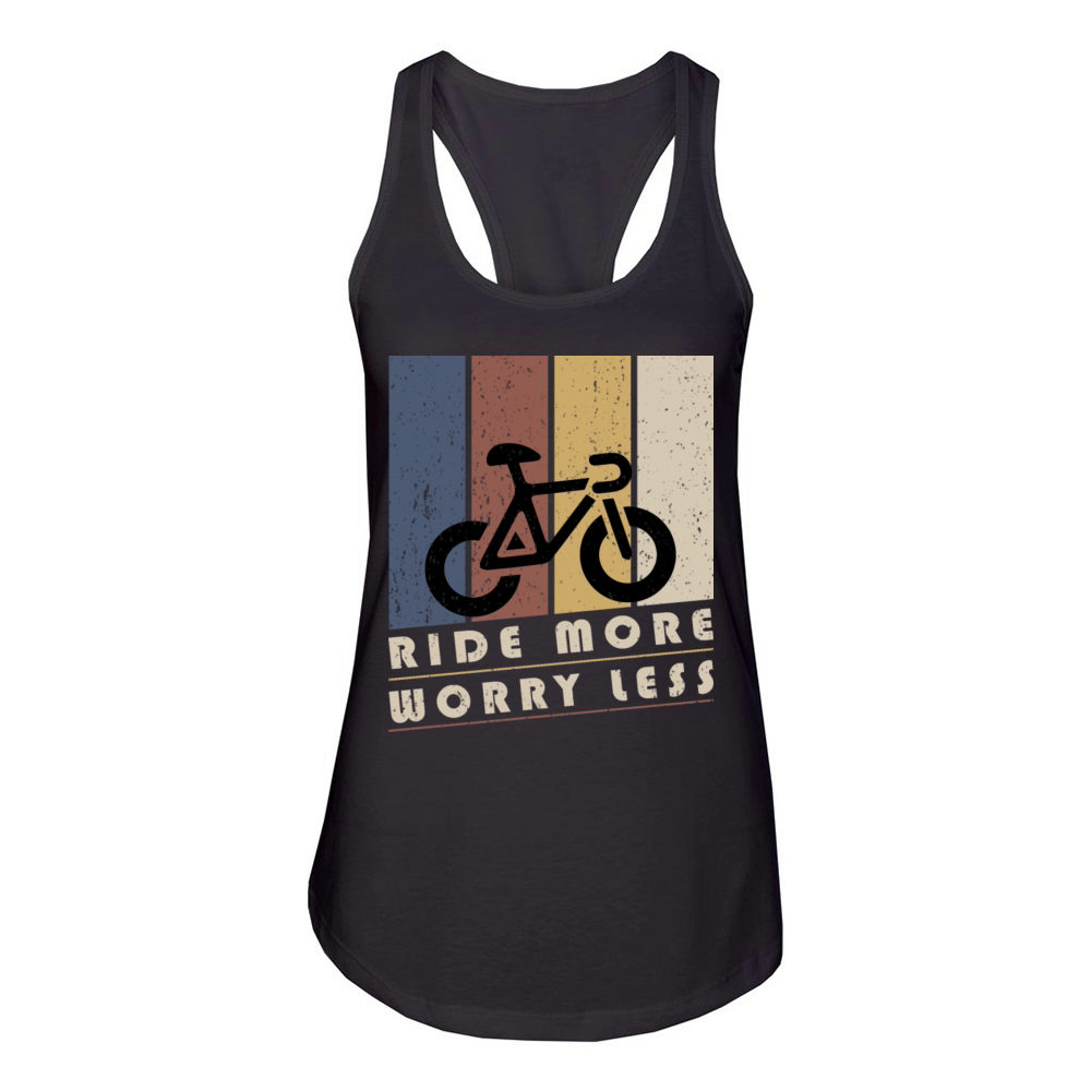 Ride More Worry Less Women's Racerback Tank