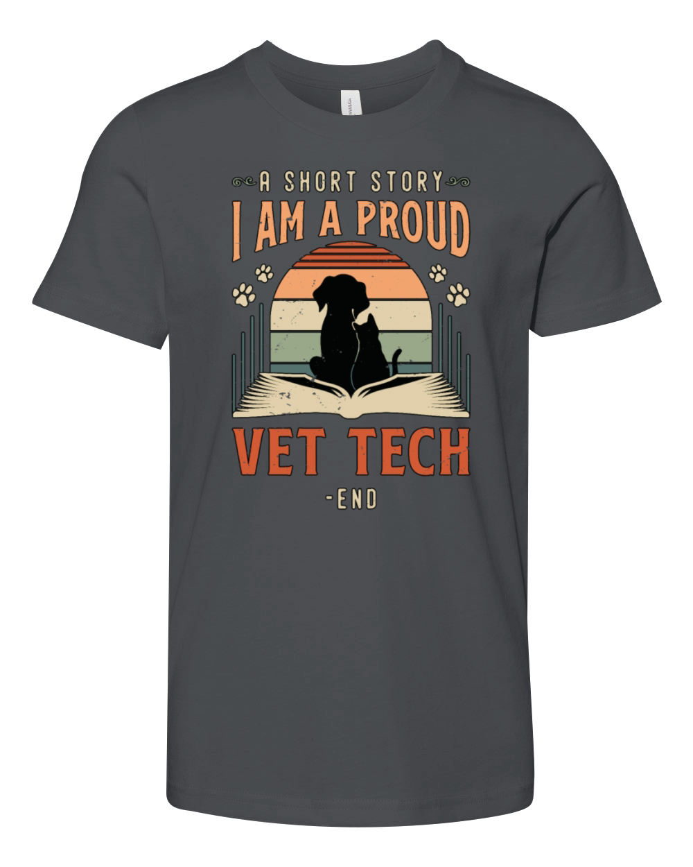 Vet Tech A Short Story I Am A Veterinary Medicine Youth Unisex Jersey Tee