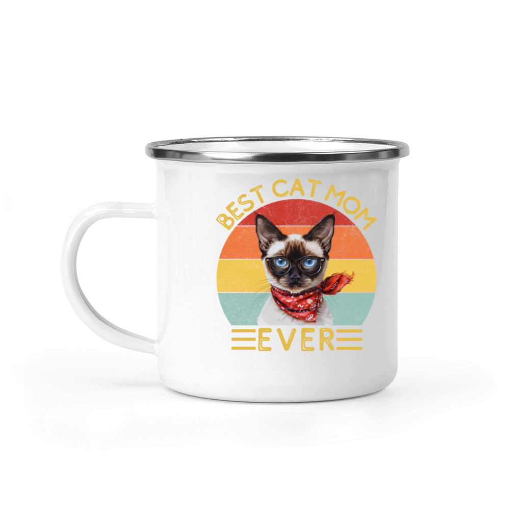 Best Cat Mom Ever Siamese Cat Lover Owner Cat Mama Camping Mug
