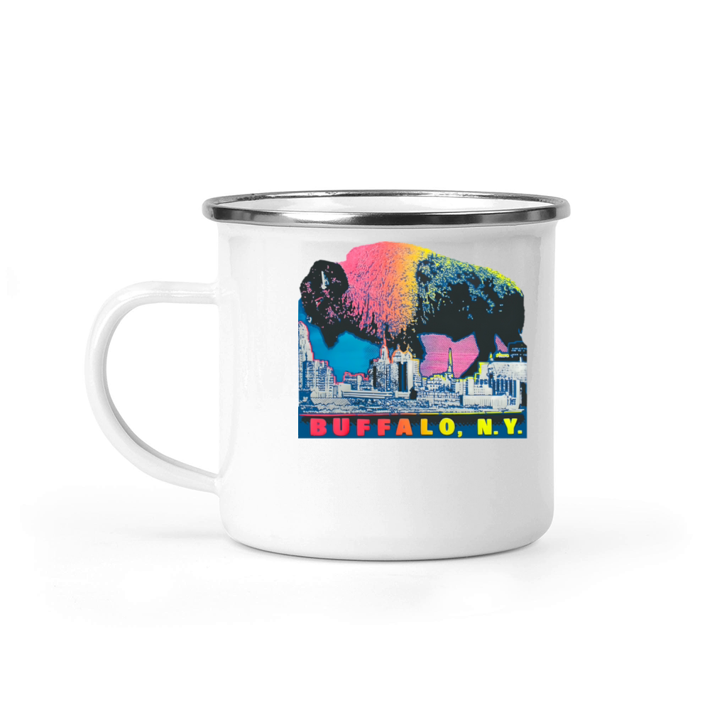 Buffalo NY Skyline Buffalo Camping Mug