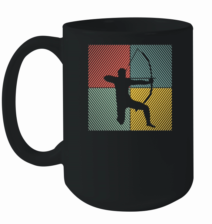 Archer Arrow and bow sports Vintage Archery Ceramic Mug