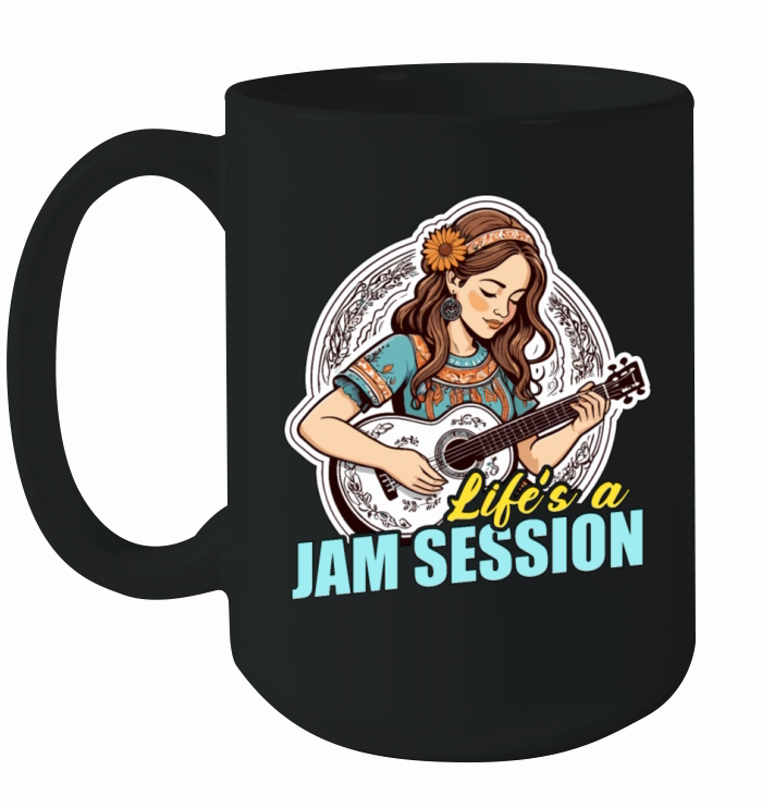 Folk Music Lifes A Jam Session Music Enthusiast Ceramic Mug