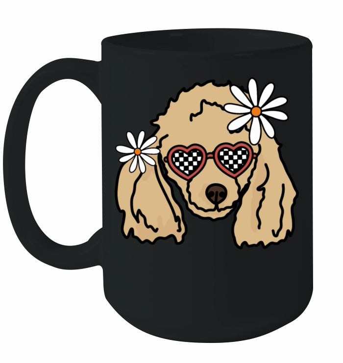 Poodle Brown retro Dog Ceramic Mug