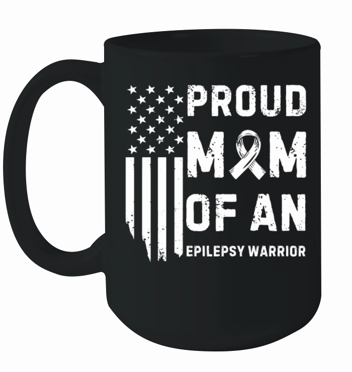 Proud Mom Of An Epilepsy Warrior Epilepsy Awarenes Ceramic Mug