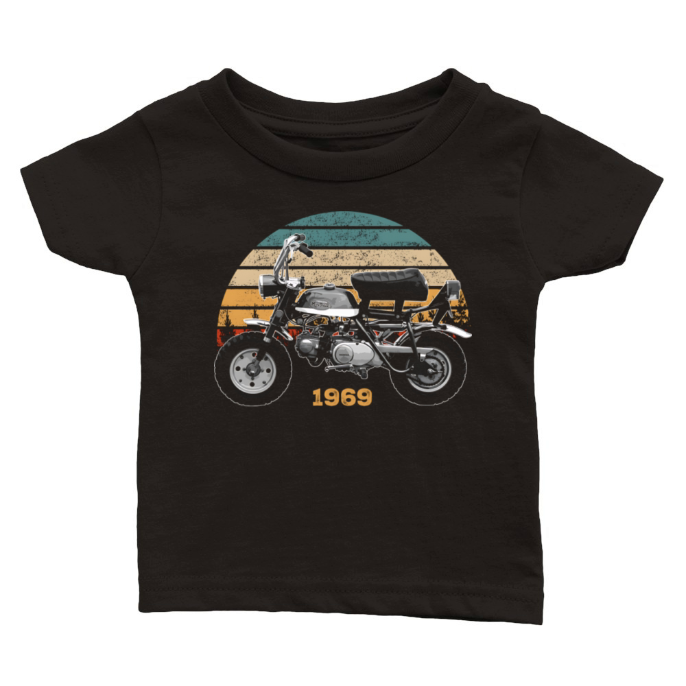 1969 Z50A Monkey Bike Vintage Motorcycle Classic Baby Crewneck T-shirt