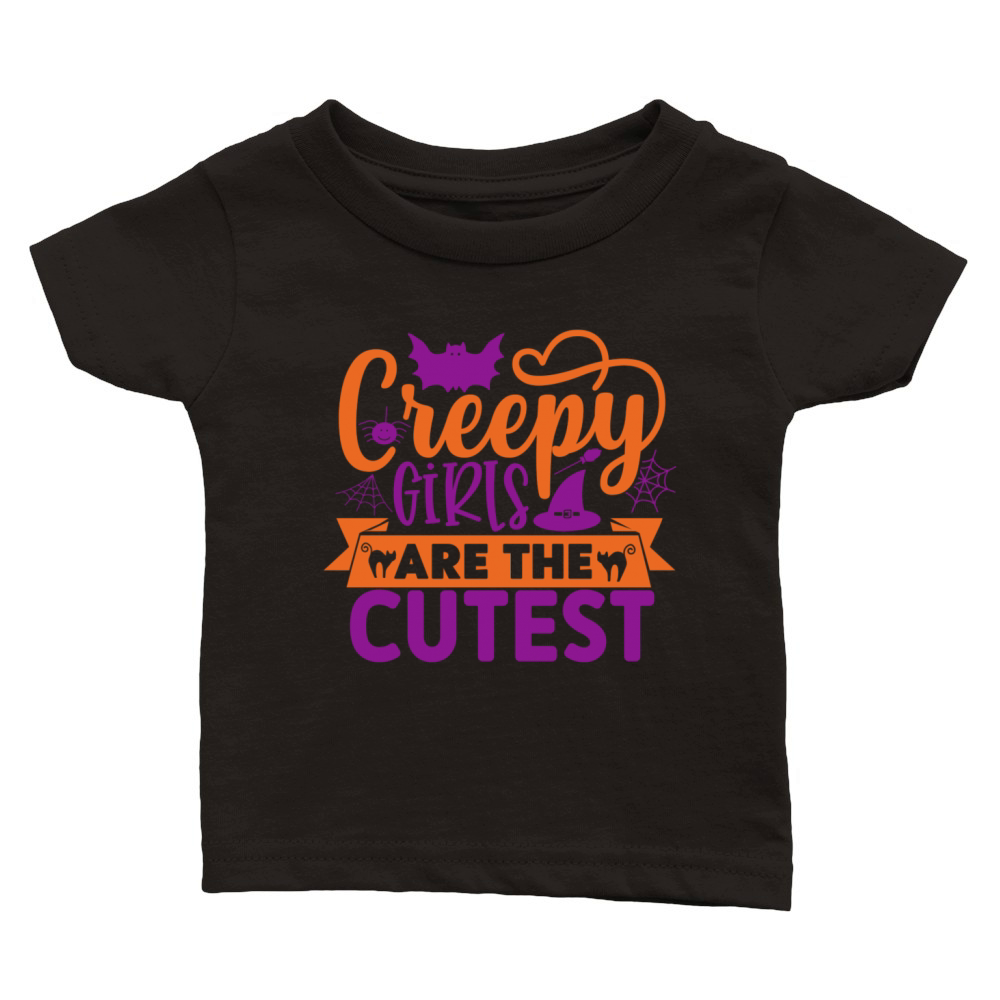 CREEPY GIRLS ARE THE CUTEST Classic Baby Crewneck T-shirt