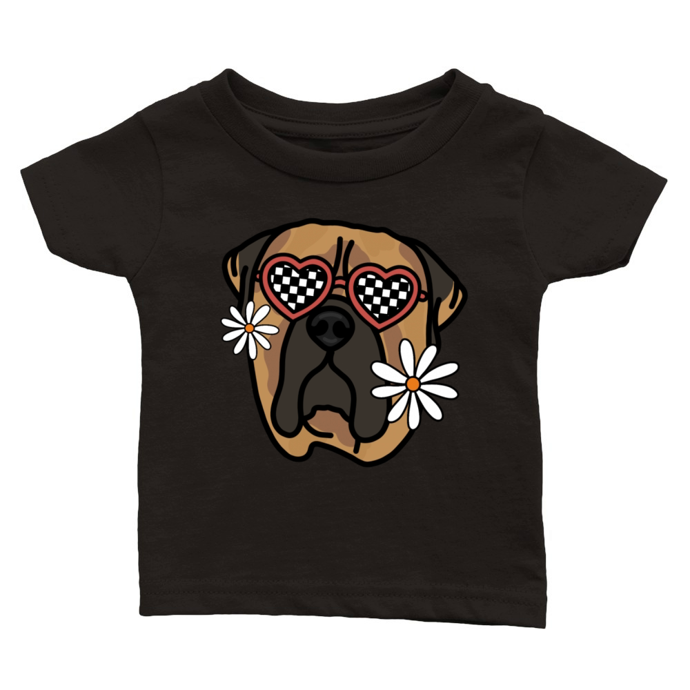 Mastiff Retro Dog Classic Baby Crewneck T-shirt