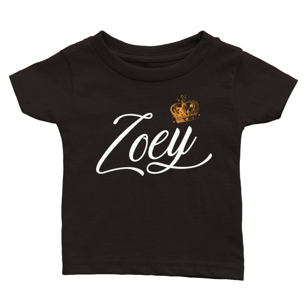 Zoey Name for Women Kids Toddlers - Zoey Custom Classic Baby Crewneck T-shirt