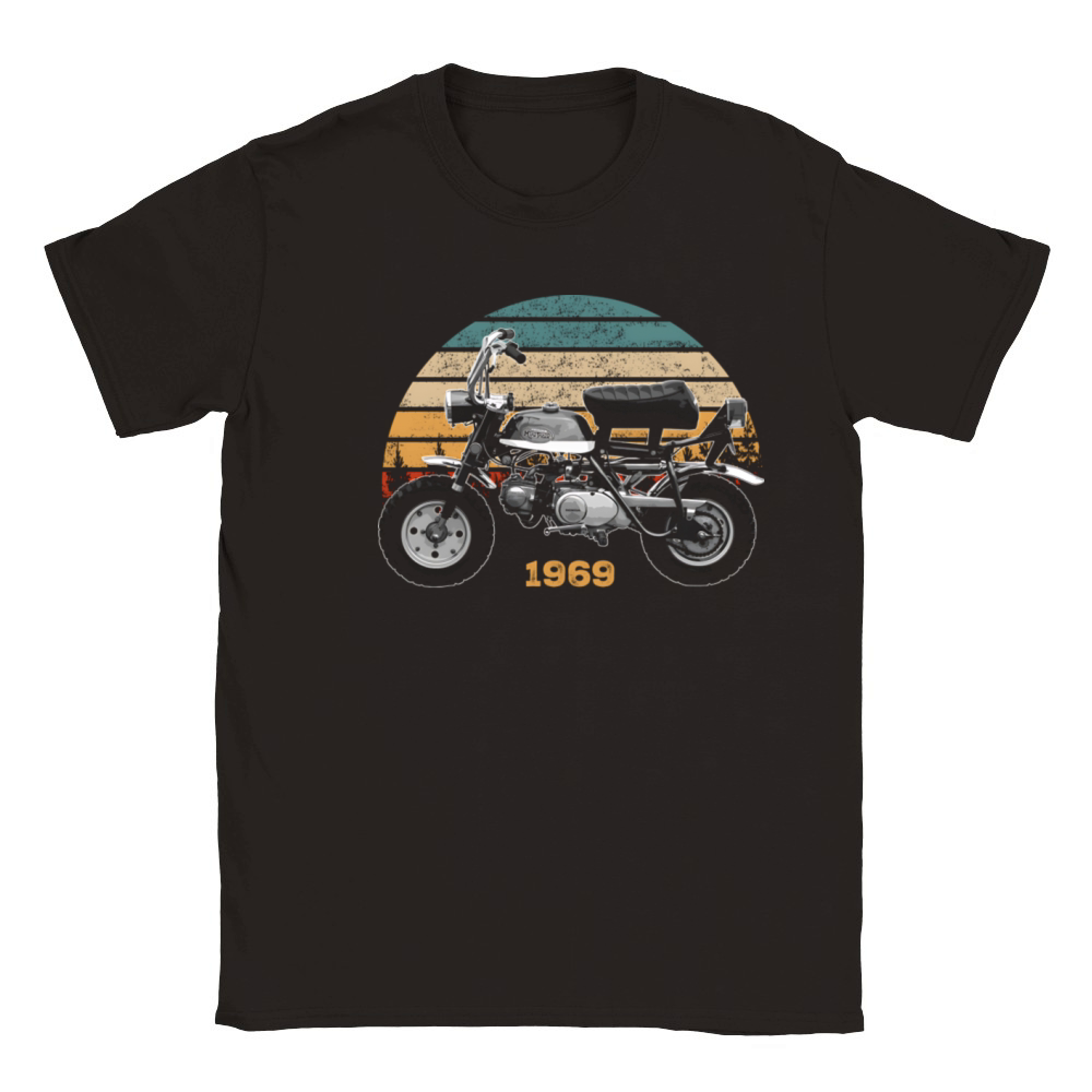 1969 Z50A Monkey Bike Vintage Motorcycle Classic Kids Crewneck T-shirt