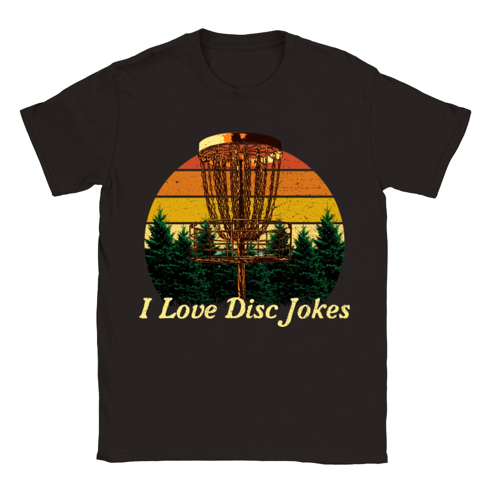 I Love Disc Jokes Funny Disc Golf Humor Golfer Spo Classic Kids Crewneck T-shirt
