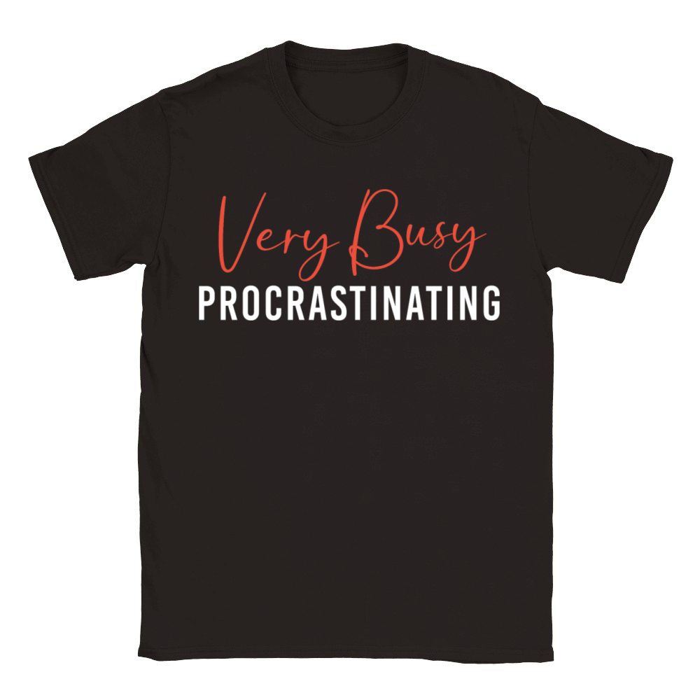 Very Busy Procrastinating Funny Procrastinator Classic Kids Crewneck T-shirt