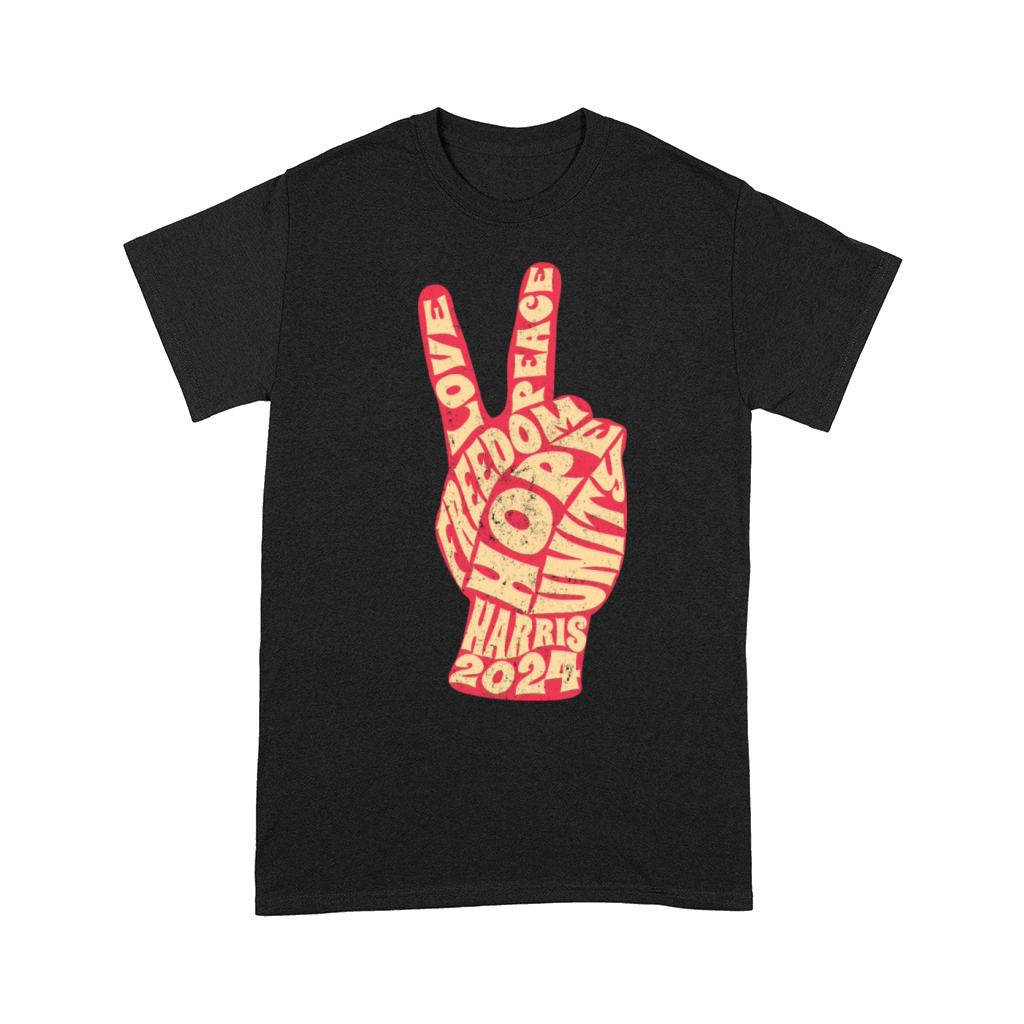 Vintage Kamala Harris 2024 President Peace Sign Comfort T-shirt