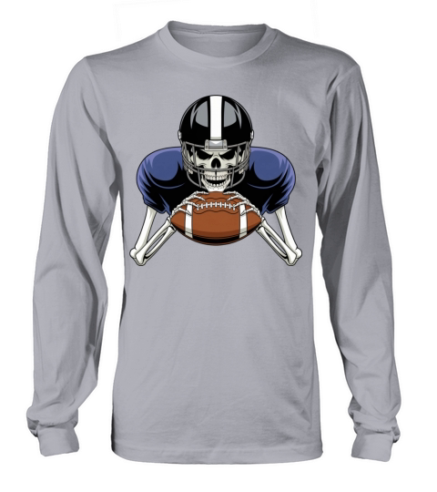 Halloween Skeleton American Football Player Spooky Long sleeved Unisex