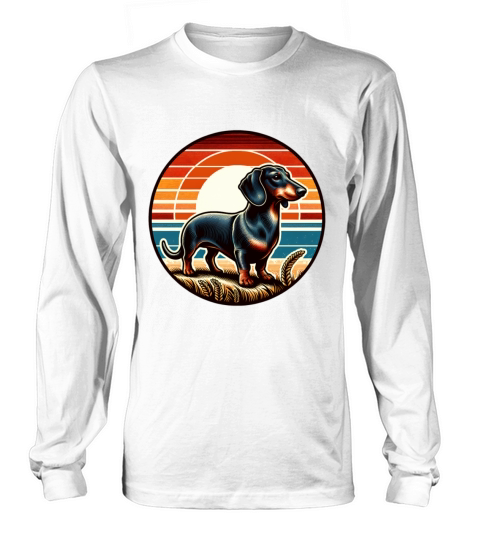 Vintage Dachshund Dog Owner Retro Long sleeved Unisex