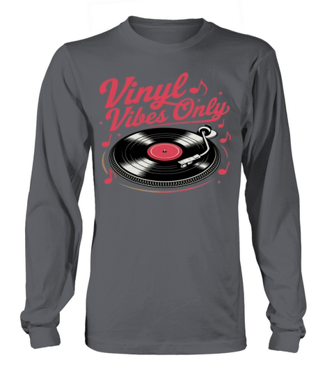 Vinyl Vibes Only - Retro Record Player Design Long sleeved Unisex