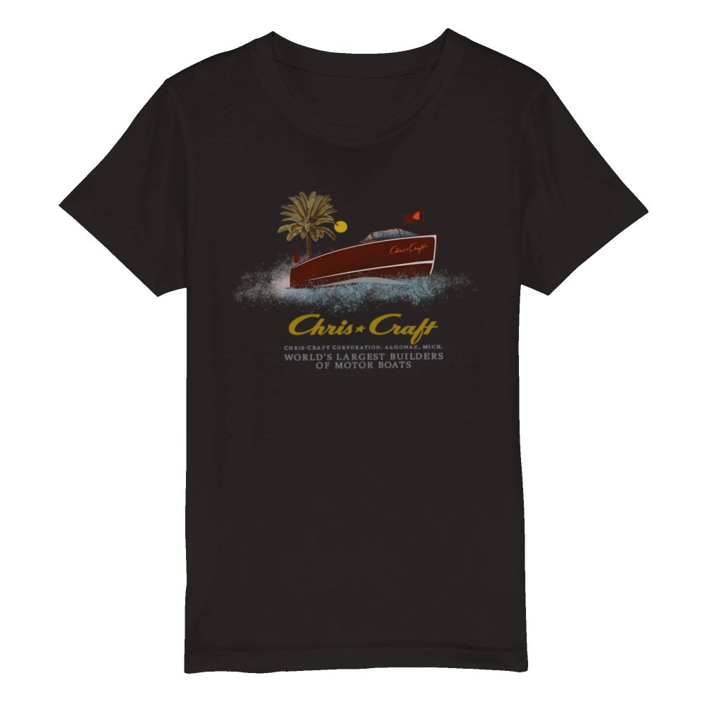 Chris Craft vintage boats Organic Kids Crewneck T-shirt