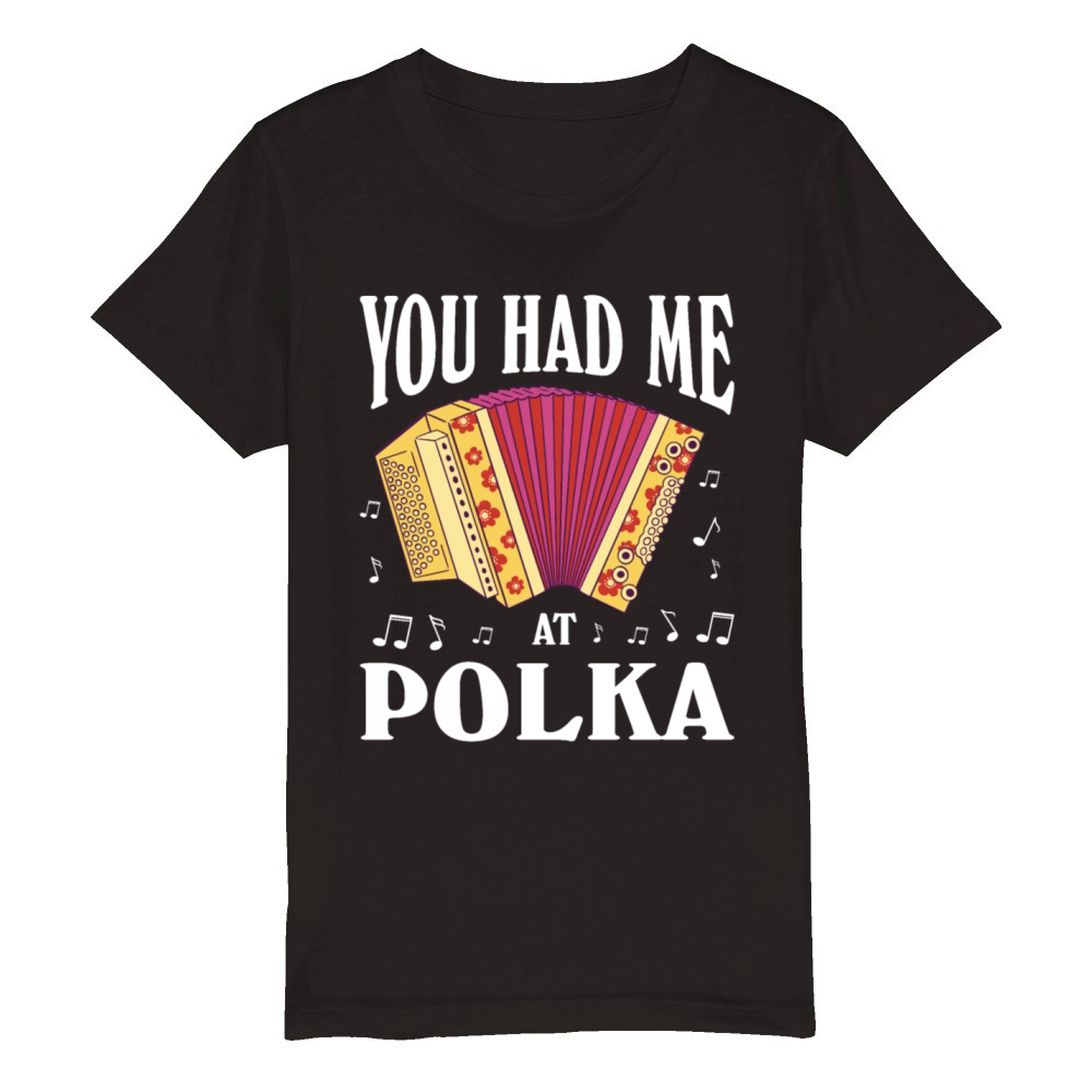 Funny Polka Dance Design for a Polka Muscian Organic Kids Crewneck T-shirt