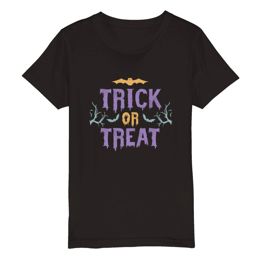 HALLOWEEN TRICK OR TREAT Organic Kids Crewneck T-shirt