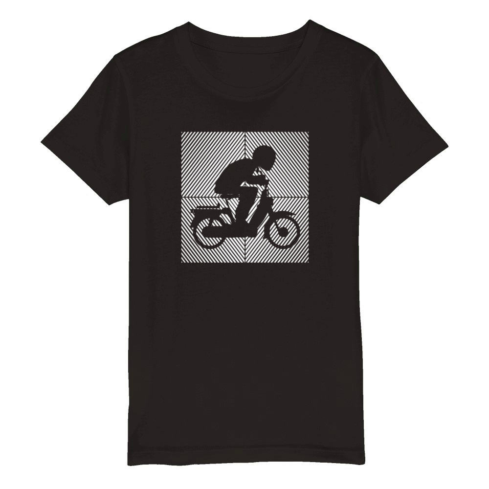 Moped Bike Mofas Moped Motorcycle Vintage Moped Organic Kids Crewneck T-shirt