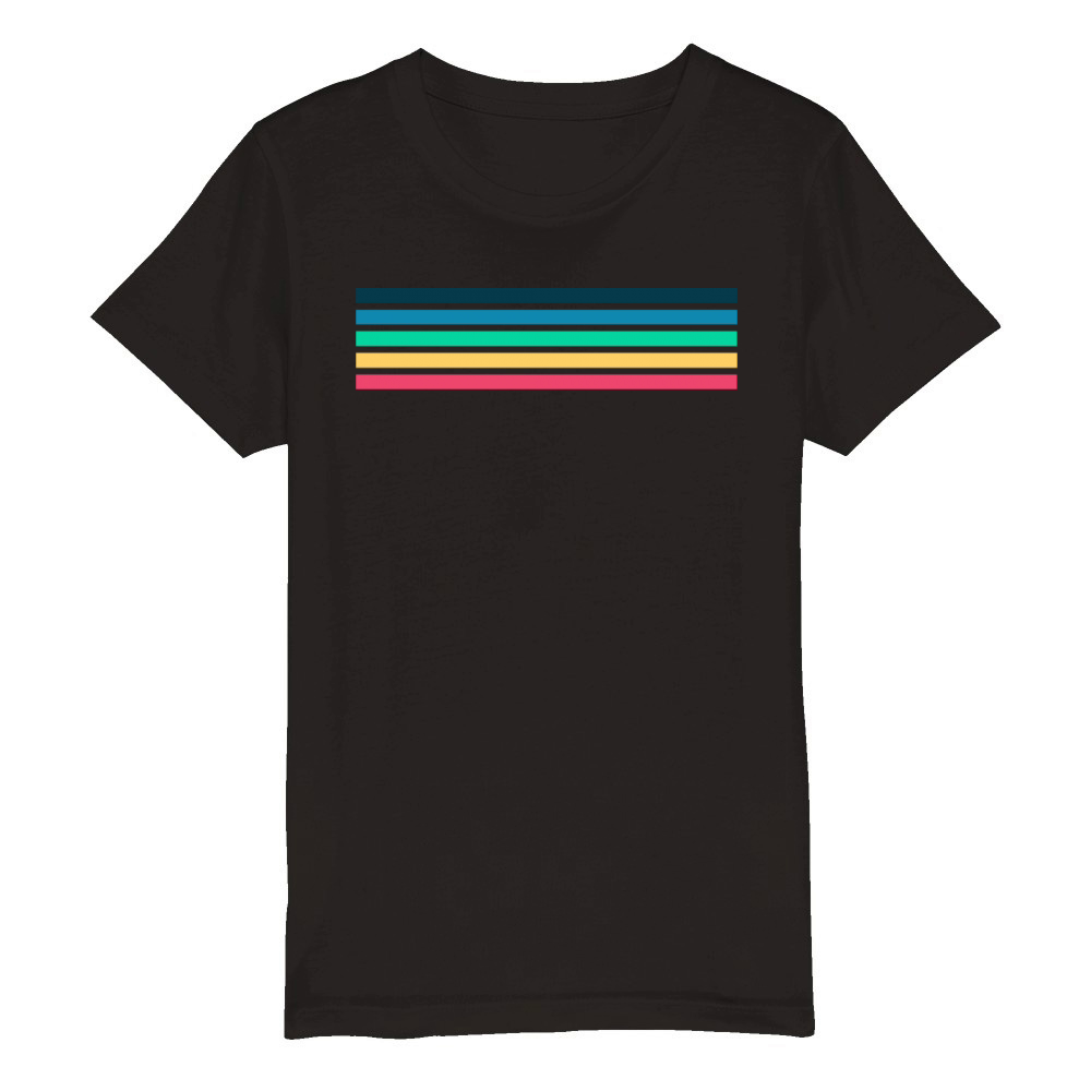 Retro stripe design with vintage vibe Organic Kids Crewneck T-shirt
