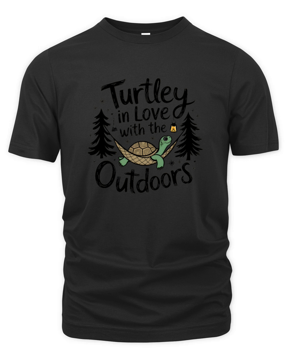 Camping Animal Turtle Funny T-shirt Design Organic Unisex T-shirt