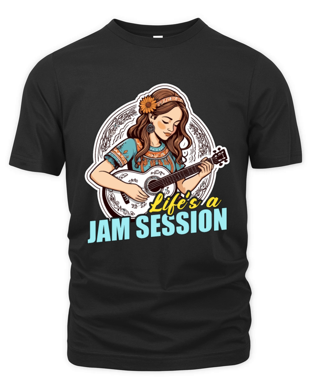 Folk Music Lifes A Jam Session Music Enthusiast Organic Unisex T-shirt