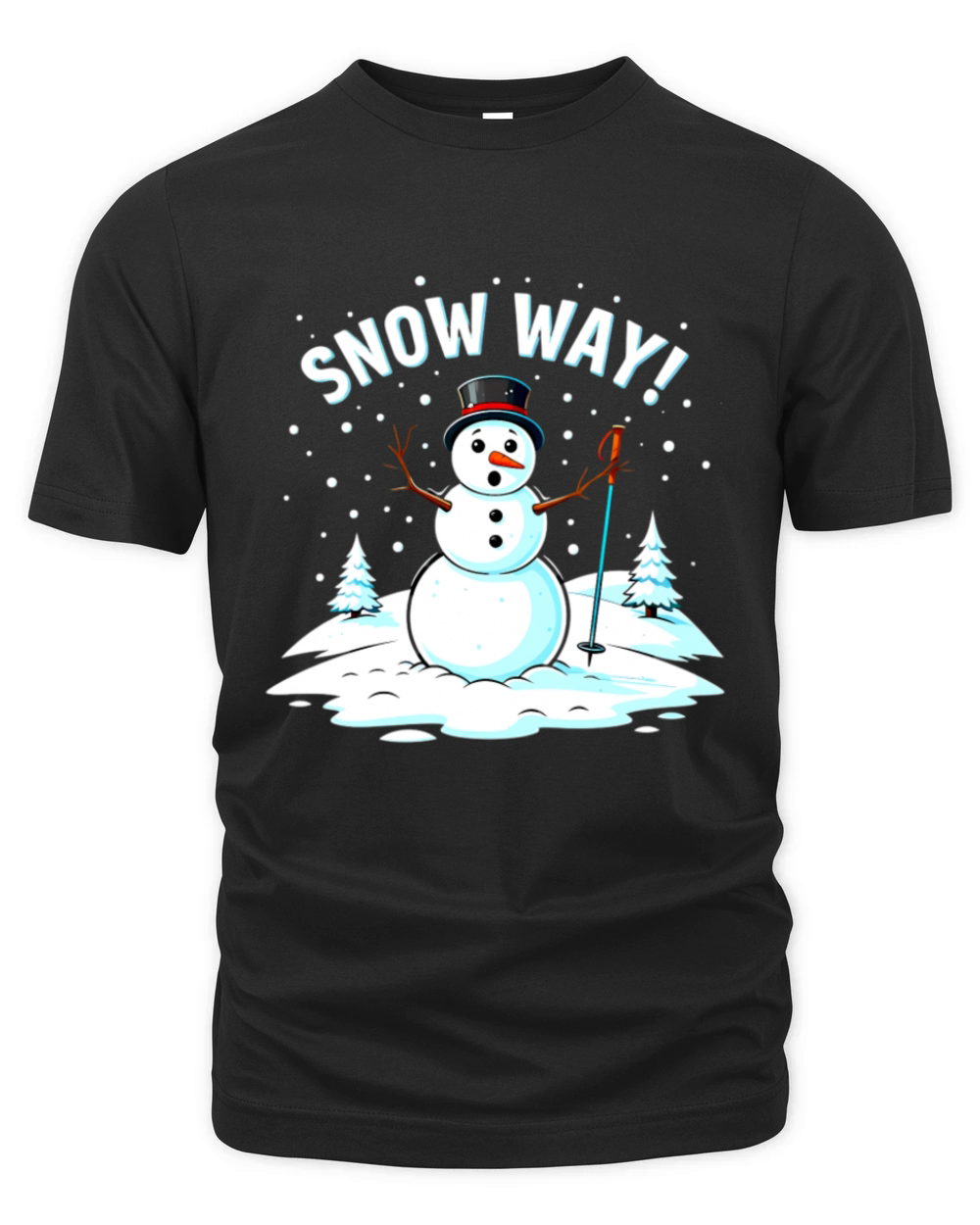 Snow Way Snowman Organic Unisex T-shirt