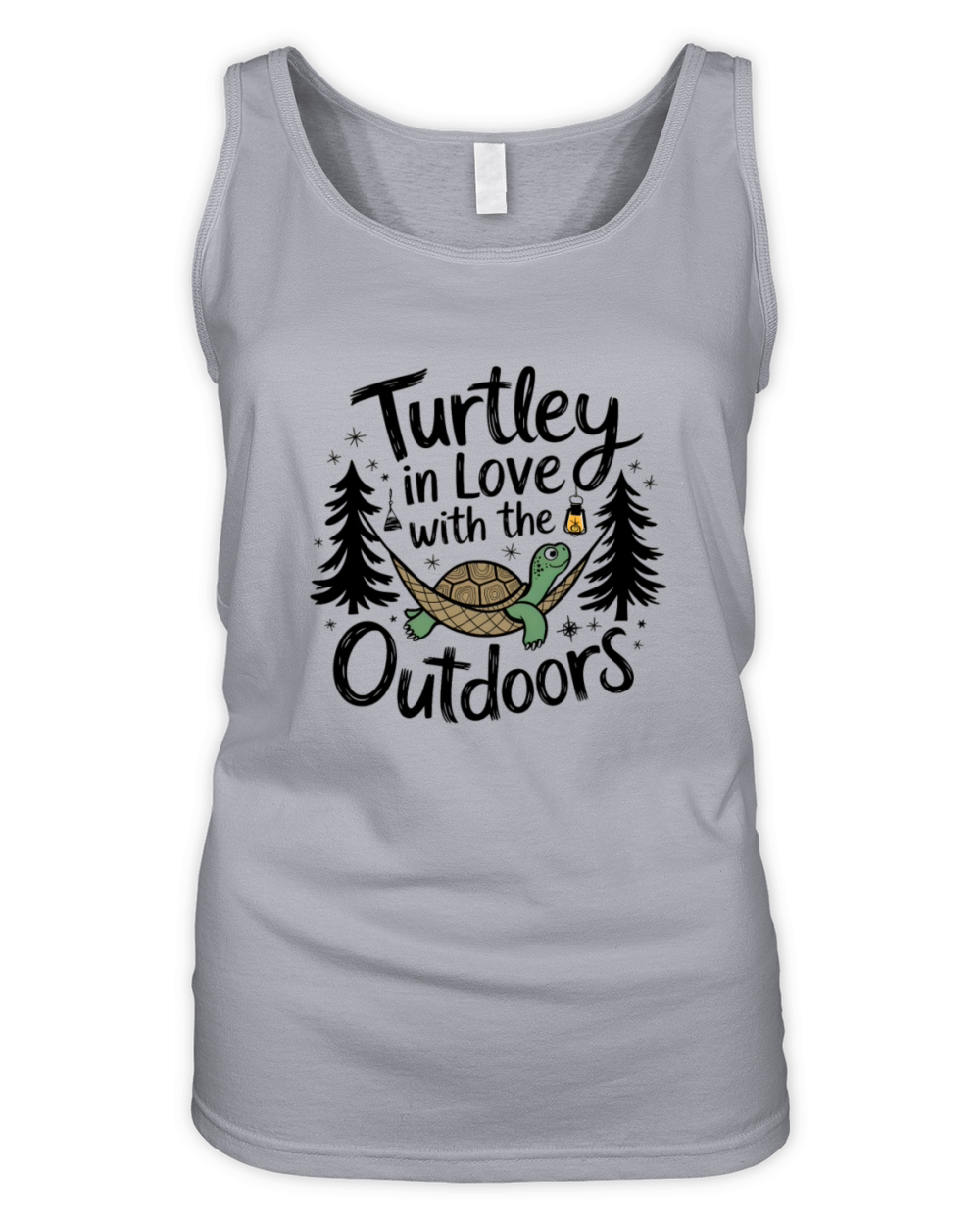 Camping Animal Turtle Funny T-shirt Design Organic Women's Tank Top