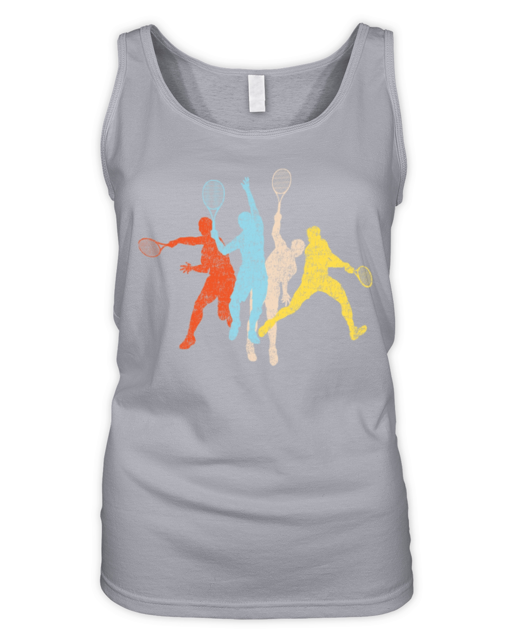 Funny Tennis Player Racket Retro Organic Women's Tank Top