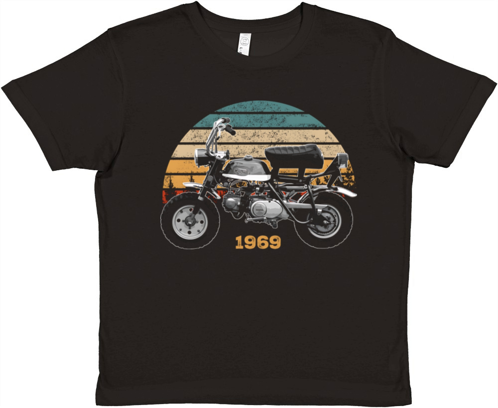 1969 Z50A Monkey Bike Vintage Motorcycle Premium Kids Crewneck T-shirt