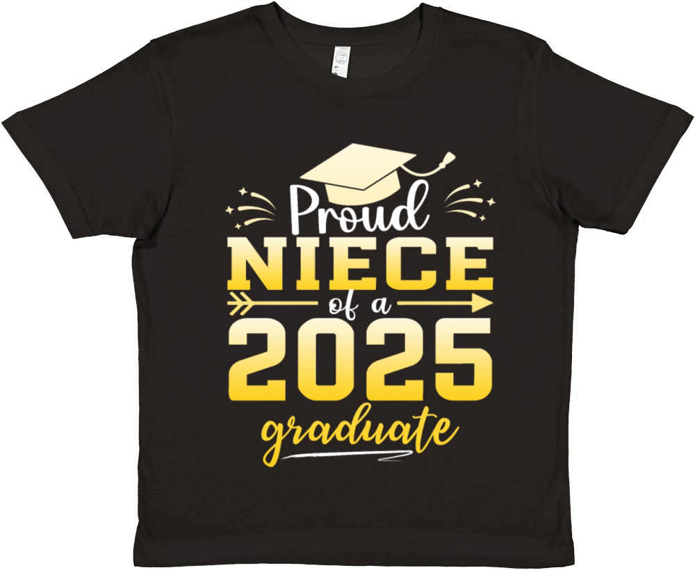 Proud Niece Of A Class Of 2025 Graduate Graduation Premium Kids Crewneck T-shirt