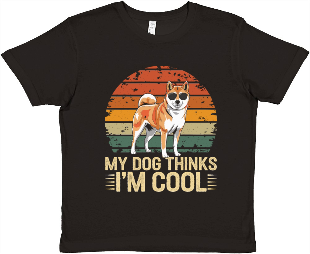 Shiba Inu My Dog Thinks Im Cool Premium Kids Crewneck T-shirt