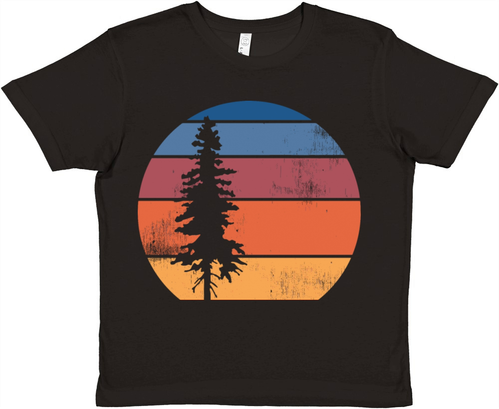 Sunset Tree Premium Kids Crewneck T-shirt