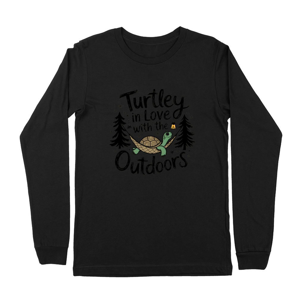Camping Animal Turtle Funny T-shirt Design Premium Long Sleeve