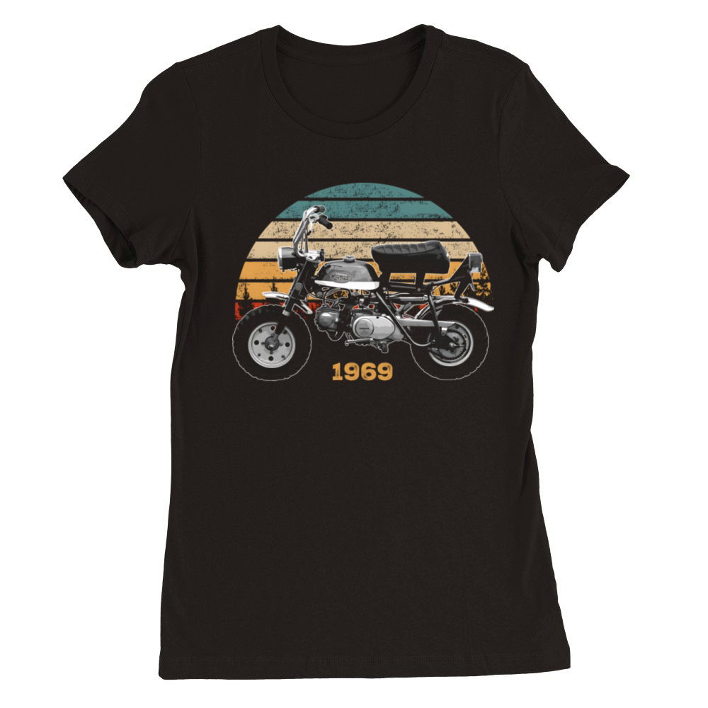1969 Z50A Monkey Bike Vintage Motorcycle Premium Womens Crewneck T-shirt