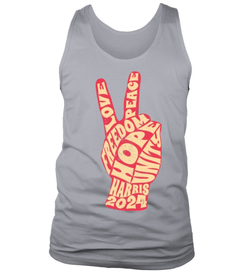 Vintage Kamala Harris 2024 President Peace Sign Tank Top Unisex