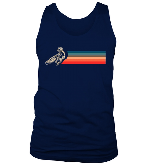 Vintage Motorcyclist With Retro Stripes Tank Top Unisex