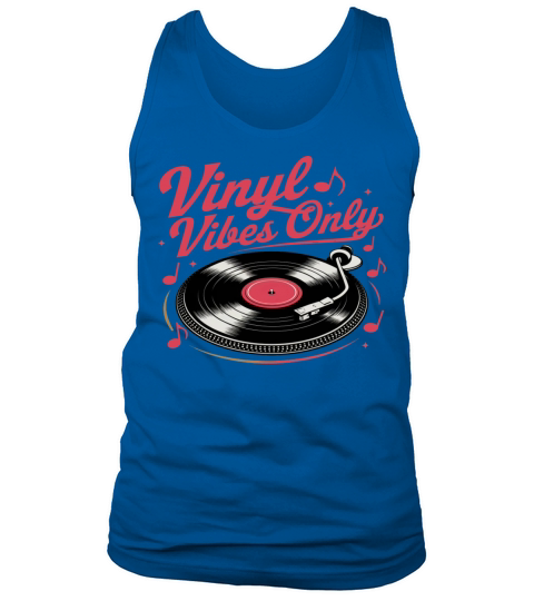 Vinyl Vibes Only - Retro Record Player Design Tank Top Unisex