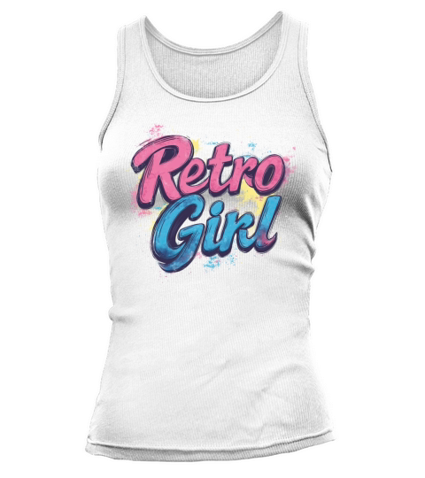 Retro Girl - Pink and Blue Classic Tank top Woman