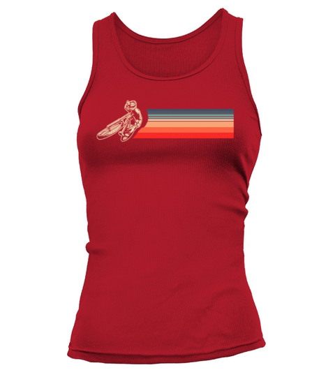 Vintage Motorcyclist With Retro Stripes Tank top Woman