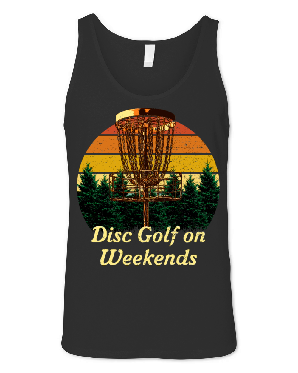 Disc Golf on Weekends Hobby Golfer Activities Unisex Jersey Tank