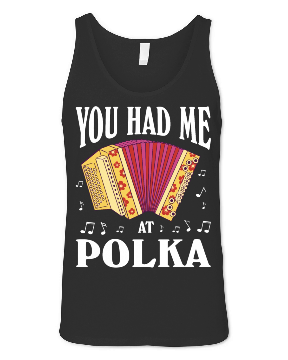 Funny Polka Dance Design for a Polka Muscian Unisex Jersey Tank
