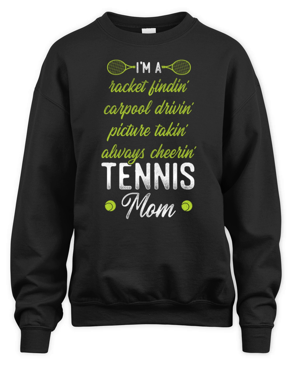 Funny Tennis Player Racket Mom Im Unisex Premium Crewneck Sweatshirt