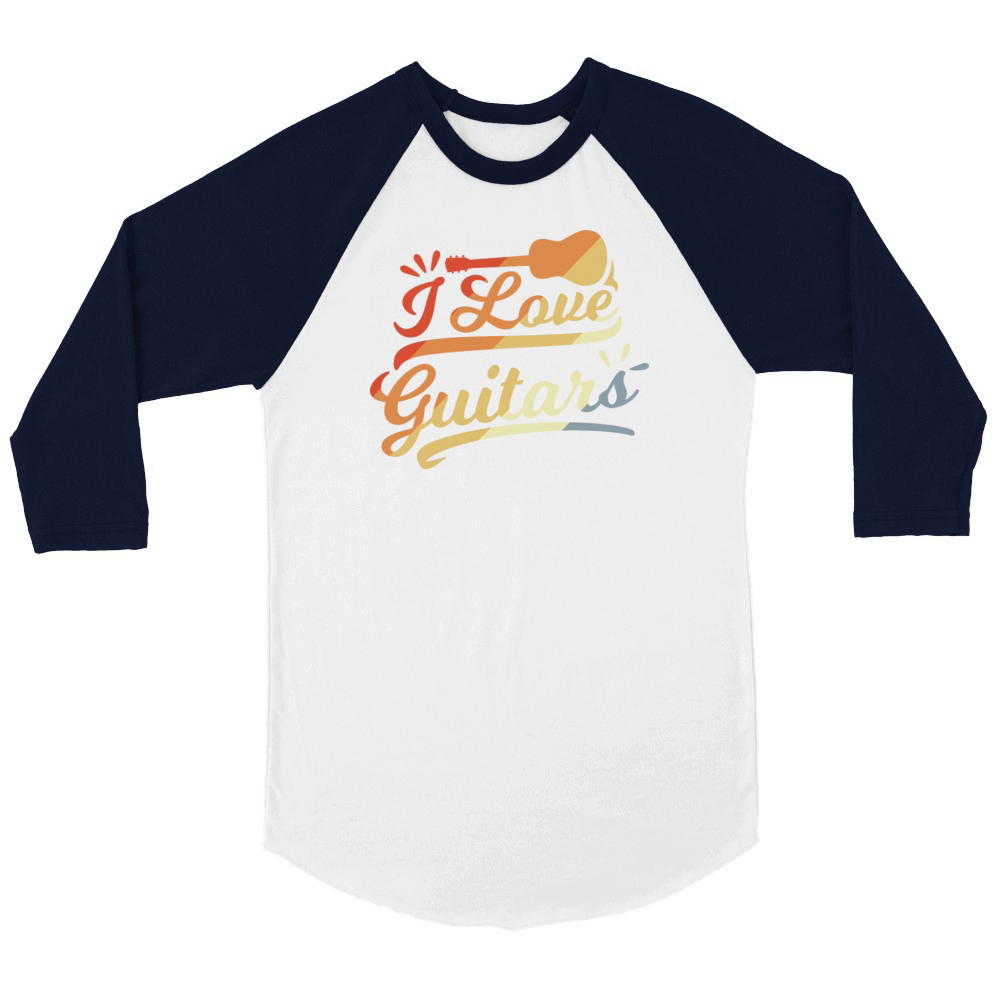 Guitar Love Unisex ¾ sleeve Raglan T-shirt
